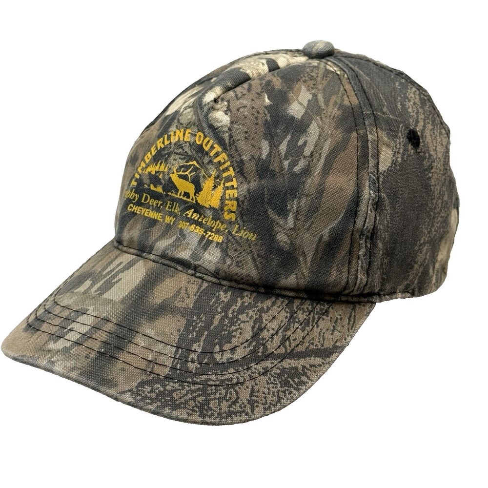 Timberline Outfitters Cheyanne WY, Deer Hunter Camouflage Hat, Cap Strapback OC